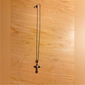 Silver cross necklace